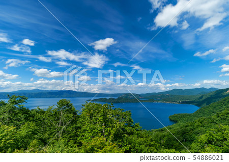 [青森縣十和田湖]十和田湖的春天：十和田湖的全景，Shimeitei天文台的日本八景 54886021