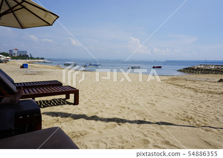 Beautiful view of Sanur beach, Bali, Indonesia. Beautiful view of Sanur beach, Bali, Indonesia. 54886355