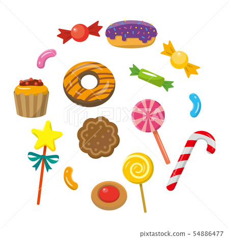 sweet, sweetmeat, set 54886477