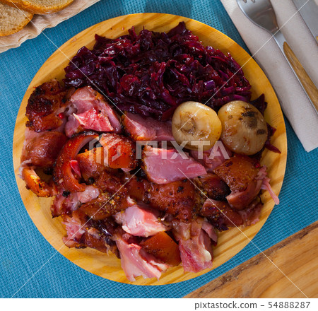 Baked in beer pork knuckle 54888287