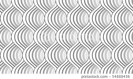 The geometric pattern with wavy lines. Seamless 54888436