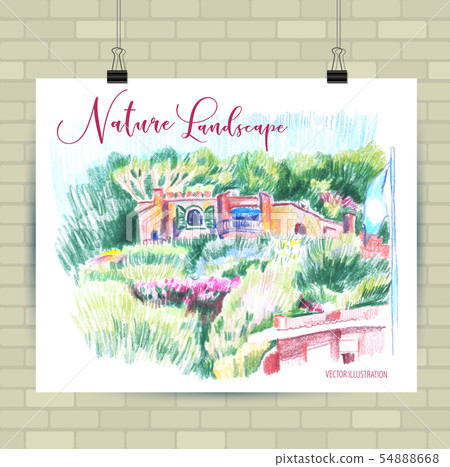 Sketching illustration in vector format. Poster Sketching illustration in vector format. Poster 54888668