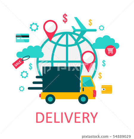 Flat style vector illustration delivery service - Stock Illustration ...