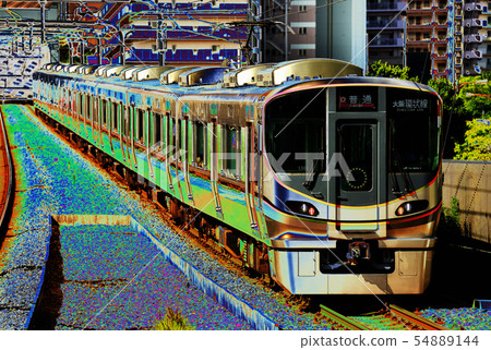 Commuter train 323 series image running down the slope 54889144