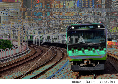 通勤列車山手線E235系列圖像貫穿市中心 通勤列車山手線E235系列圖像貫穿市中心 54889164