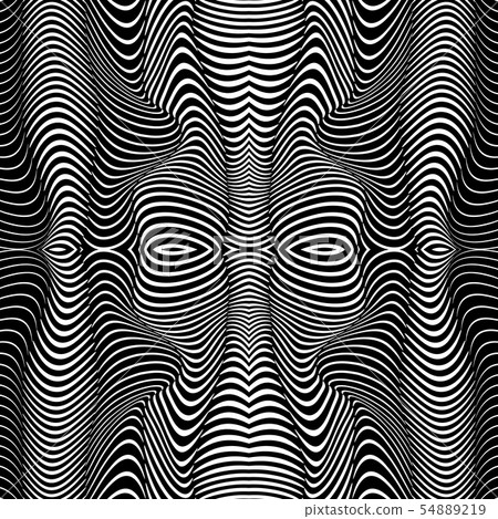 Abstract wavy stripes pattern. Beautiful geometric 54889219
