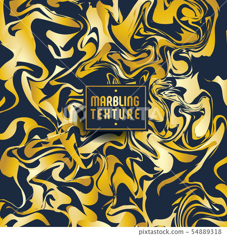 Pattern of abstract gold and blue marble 54889318