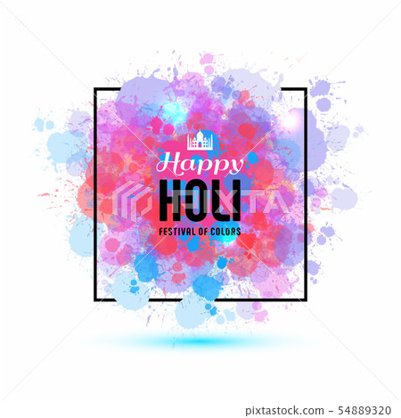 Holi spring festival of colors vector design 54889320