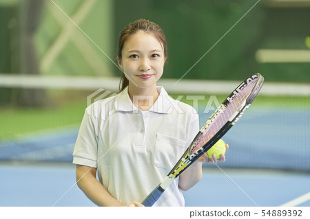 網球學校的女性 網球學校的女性 54889392