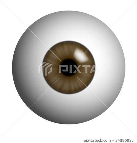 Realistic illustration of human eye with brown 54890053