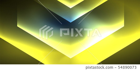Neon shiny color lines background. Abstract colorful web template Geometric modern technology 54890073