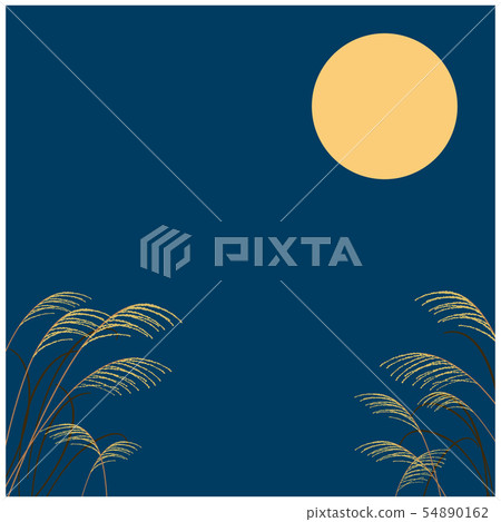 Autumn scenery Suki and full moon Autumn scenery Suki and full moon 54890162