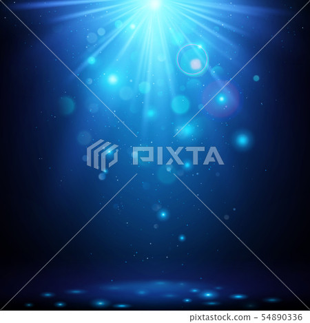 Blue magic bokeh light background. Abstract magic effect background. EPS 10 54890336