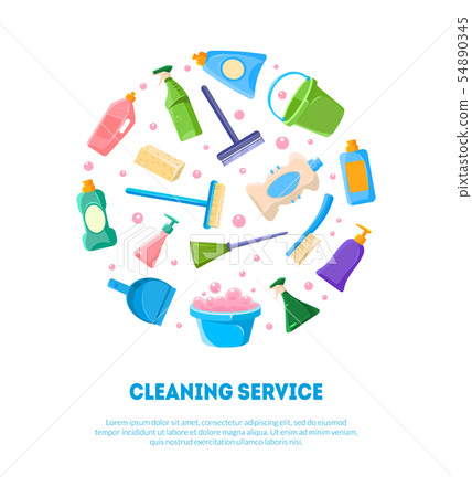 Cleaning Service Banner Template, Various... - Stock Illustration ...