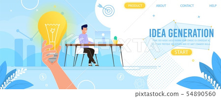 Creative Landing Page Presenting Idea Generation 54890560