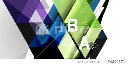Abstract triangle pattern, colorful backdrop. Presentation template. Modern textured shape. Trendy 54890571