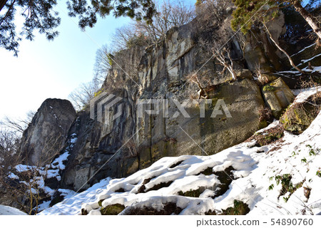 山寺山行跡風景在冬天 54890760