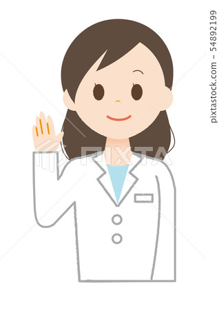 一個穿白大褂的女人來指導 一個穿白大褂的女人來指導 54892199