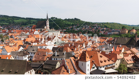 Old town Cesky Krumlov city view in Czech Republic 54892482