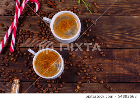 Christmas homemade gingerbread cookies on a dark b 54892668