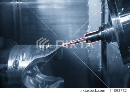 The 5-axis CNC milling machine . 54893782