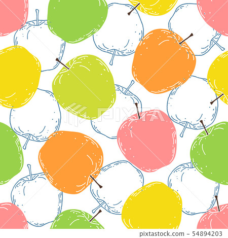 pattern with apples pattern with apples 54894203