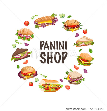 sandwiches and panini vector  illustration 54894456
