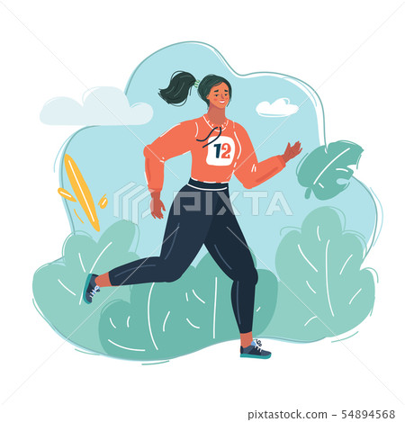 Young woman in sportswear run Young woman in sportswear run 54894568