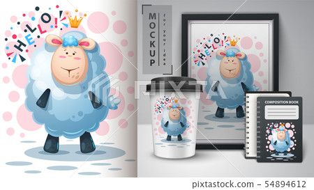 Princess lamb - mockup for your idea. 54894612
