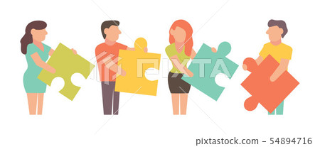 Teamwork. Illustration for business design and infographic Teamwork. Illustration for business design and infographic 54894716