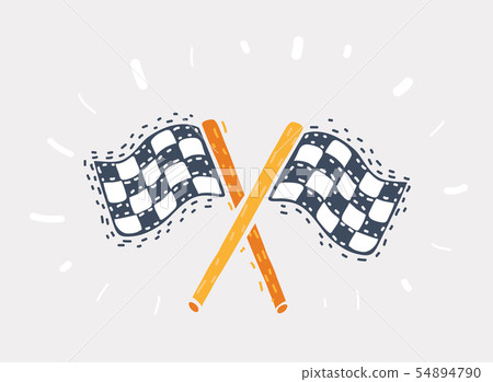 Racing flag vector icon. 54894790