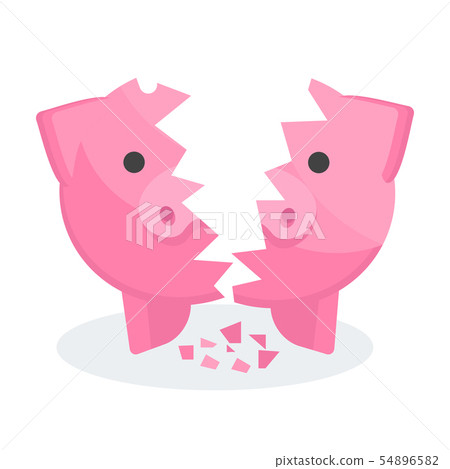 Broken Pig Money Box. Payment of debt, costs and bankruptcy. Broken Pig Money Box. Payment of debt, costs and bankruptcy. 54896582
