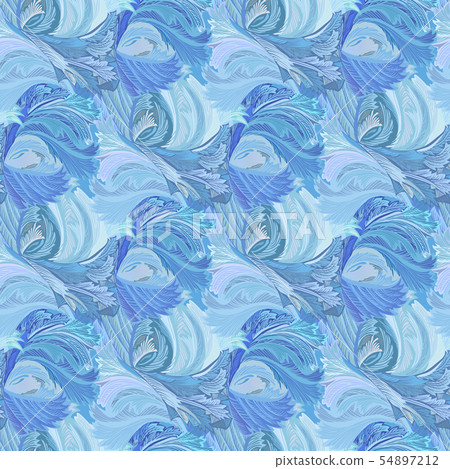 Winter frozen glass seamless pattern background. 54897212