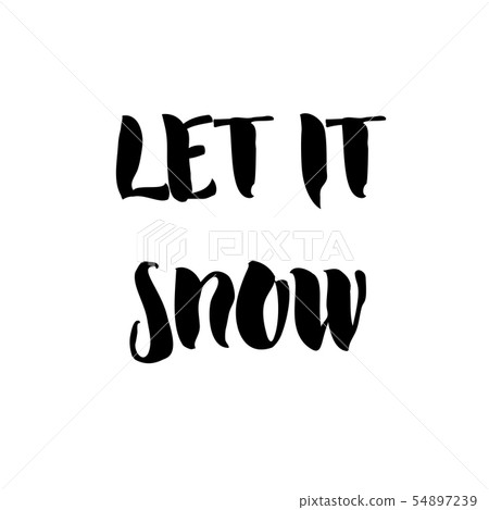 Let it snow poster or card. 54897239