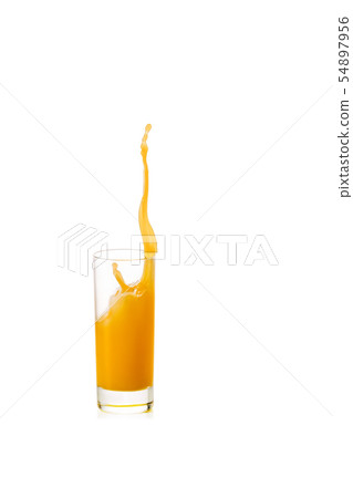 splash of orange juice in glass splash of orange juice in glass 54897956