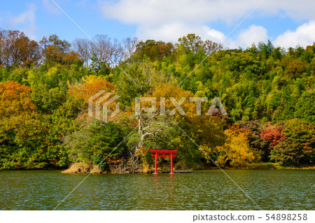 Lake Ichinoseko Autumn leaves Ito City 54898258