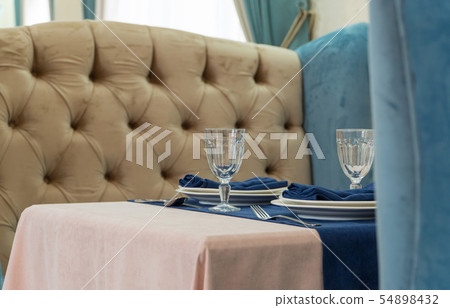 served table in the restaurant 54898432