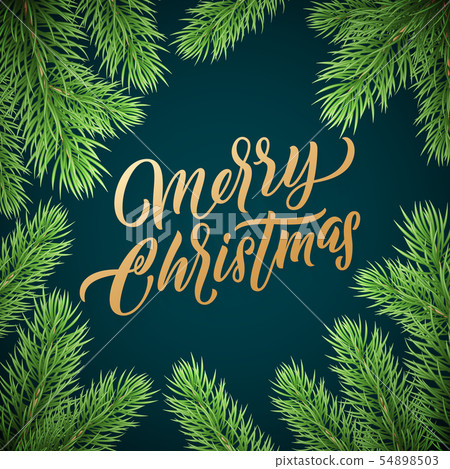 Christmas card gold lettering on black background - Stock Illustration ...