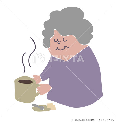 一個女人用咖啡 54898749