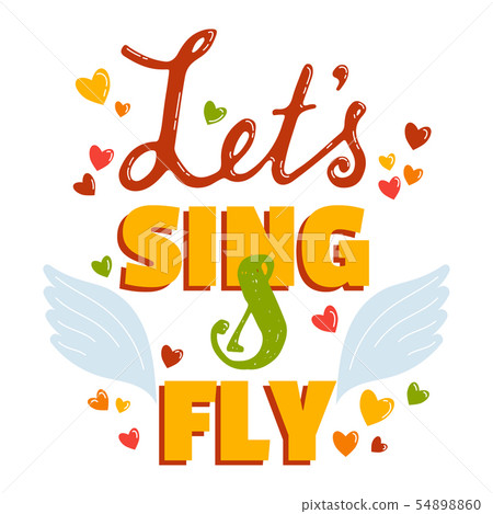 Music lettering vector musical typography graphic sign calligraphy text or quote of love relax and Music lettering vector musical typography graphic sign calligraphy text or quote of love relax and 54898860