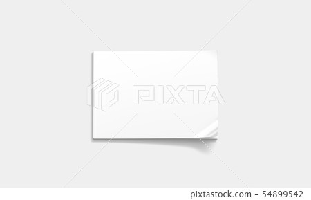 Blank white closed magazine mockup, a5 top view, Blank white closed magazine mockup, a5 top view, 54899542