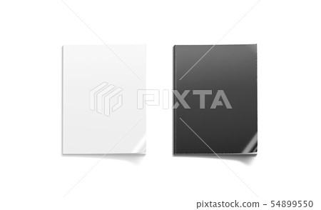 Blank black and white closed magazine mockup, Blank black and white closed magazine mockup, 54899550