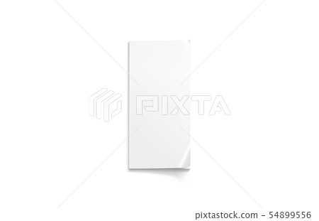 Blank white thin close magazine mockup, a6 top 54899556