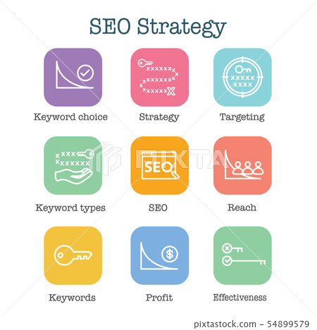 SEO Strategy - Search engine optimization concept SEO Strategy - Search engine optimization concept 54899579