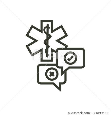 Patient Satisfaction Icon with patient experience Patient Satisfaction Icon with patient experience 54899582