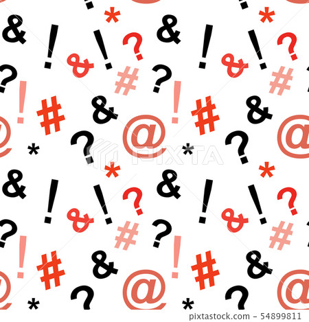 Typography signs seamless pattern. Typography signs seamless pattern. 54899811
