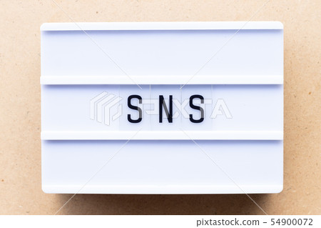 Lightbox with word SNS Lightbox with word SNS 54900072