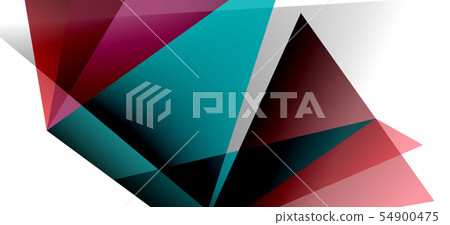 Triangle geometric background in trendy style on light background. Retro vector illustration 54900475
