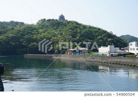 從德島縣海府郡南町日瓦佐海灘眺望日瓦佐城 54900504