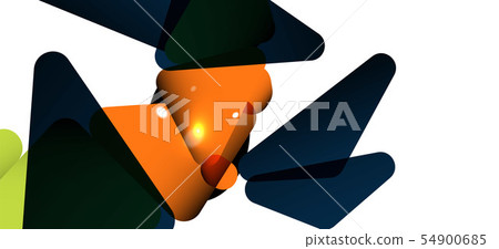 Triangle geometric background in trendy style on light background. Retro vector illustration 54900685